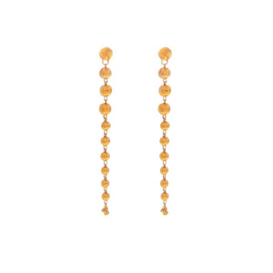 Long dangling earrings made in 22k gold