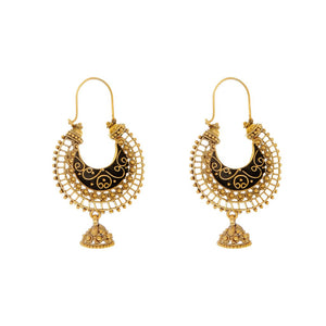 Stylish Jumka Bali featuring Mina design made in 22k gold