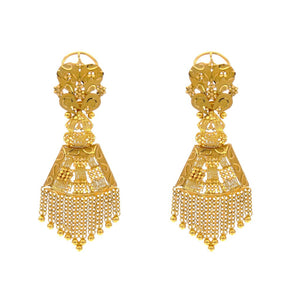 Classic earrings hand-crafted to a standard of perfection made in 22k gold