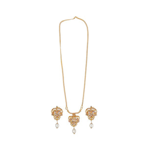 Elegant Tourmaline, Sapphire, and Smokey Quartz pendant set with chain made in 22 karat gold