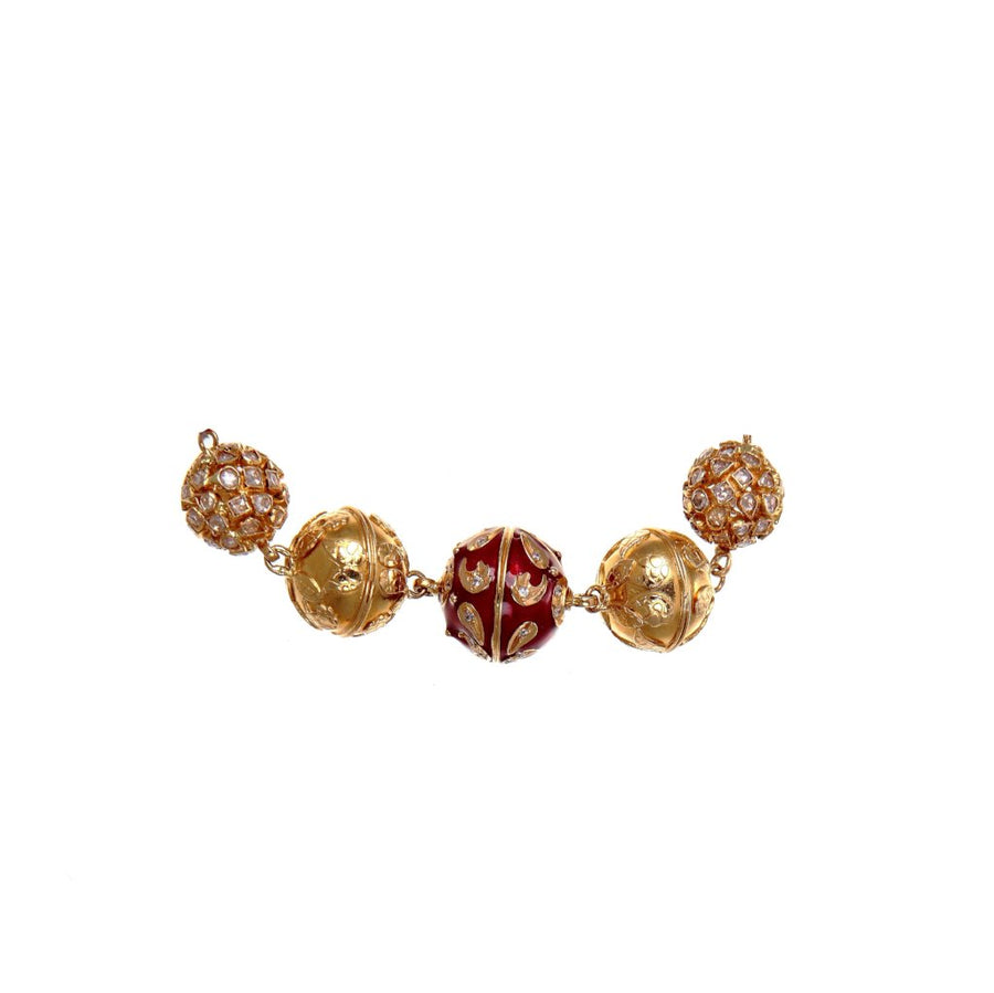 Ruby String Set with Gorgeous Earrings made in 22 karat gold