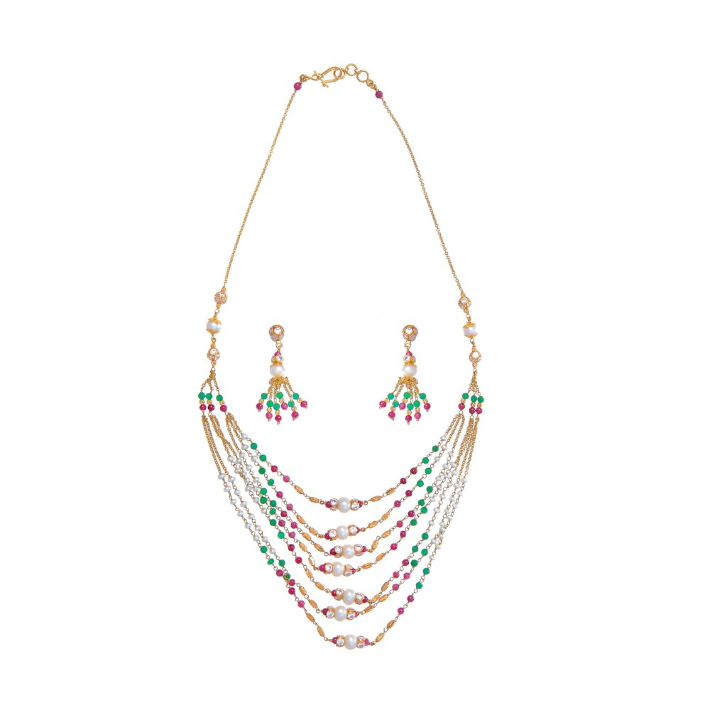 Emerald, Pearl, Ruby and CZ string set