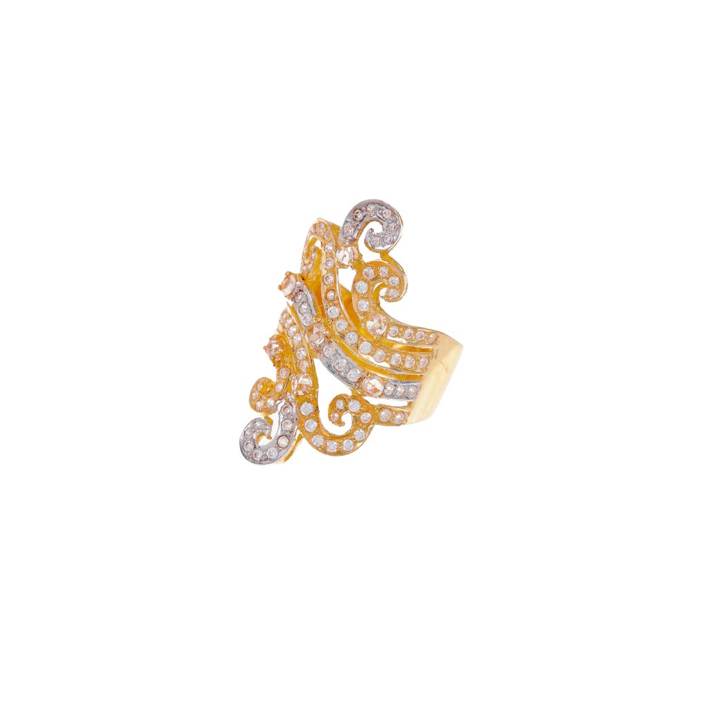 Designer ring studded with Cubic Zirconia