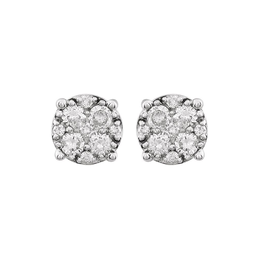 Diamond Fashion, Earrings, Diamond Earrings, Studs, 14K White Gold