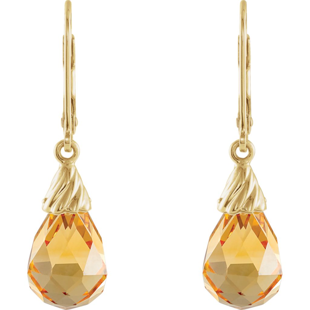 Gemstone Fashion, Earrings, Gemstone Earrings, Drops/Dangles, 14K Yellow