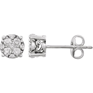 Diamond Fashion, Earrings, Diamond Earrings, Studs, 14K White Gold