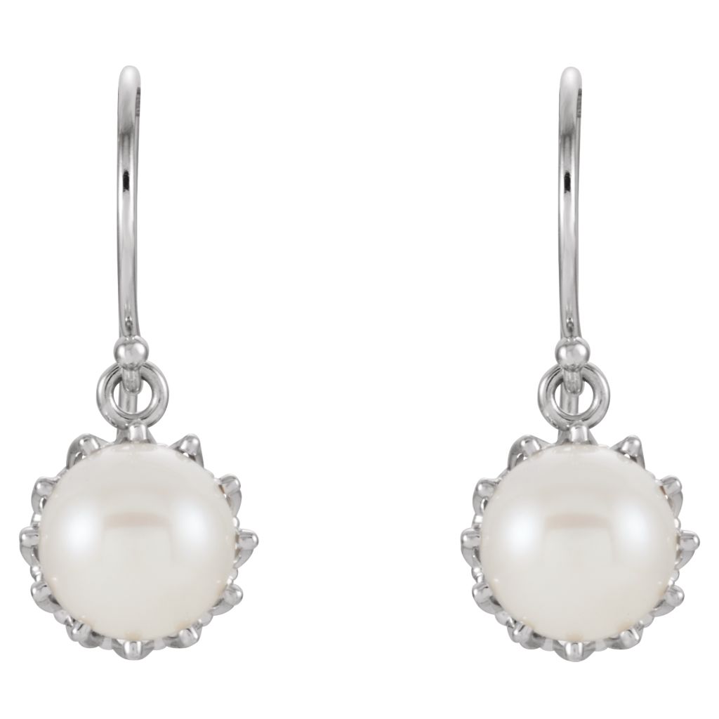 Gemstone Fashion, Earrings, Gemstone Earrings, Drops/Dangles, 14K White