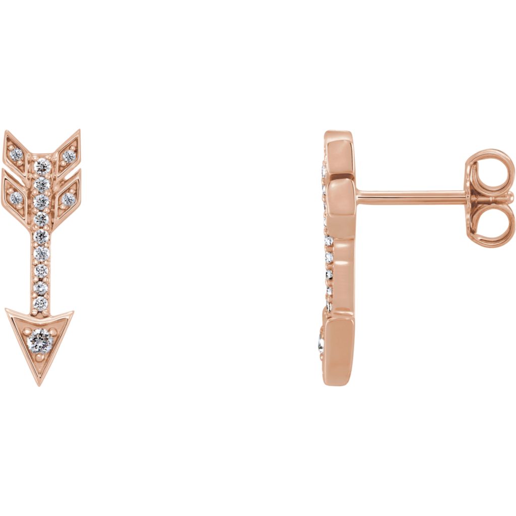Rose gold arrow earrings shop