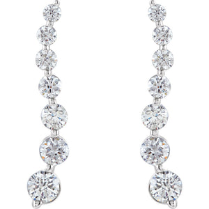 Diamond Fashion, Earrings, Diamond Earrings, Drops/Dangles, 14K White
