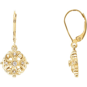 Diamond Fashion, Earrings, Diamond Earrings, Drops/Dangles, 14K Yellow