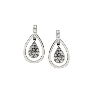 Diamond Fashion, Earrings, Diamond Earrings, Drops/Dangles, 14K White