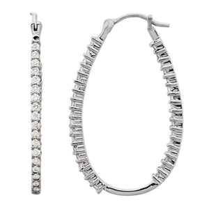 Diamond Fashion, Earrings, Diamond Earrings, Hoops, Platinum