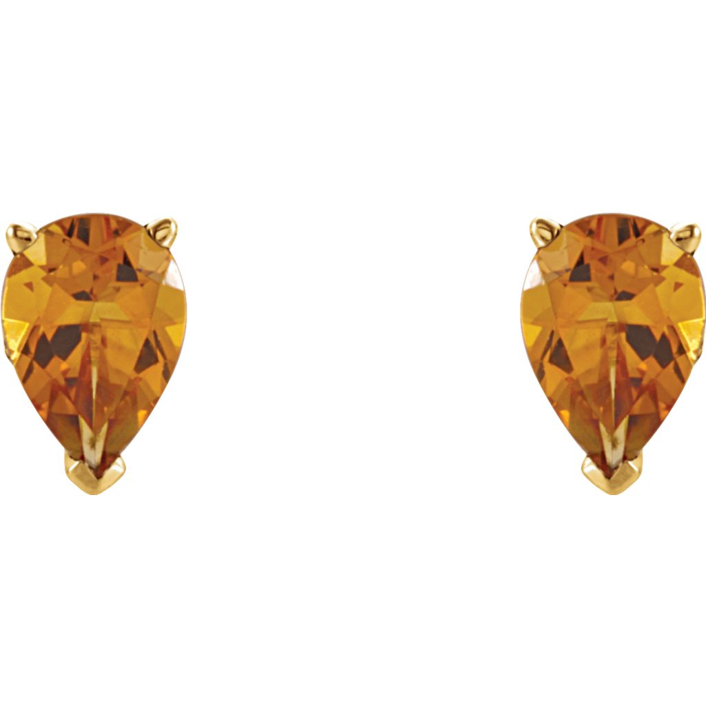 Gemstone Fashion, Earrings, Gemstone Earrings, Studs, 14K Yellow