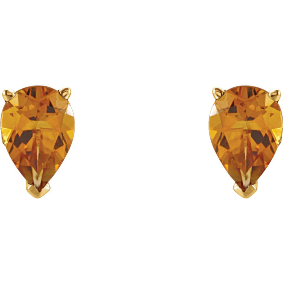 Gemstone Fashion, Earrings, Gemstone Earrings, Studs, 14K Yellow