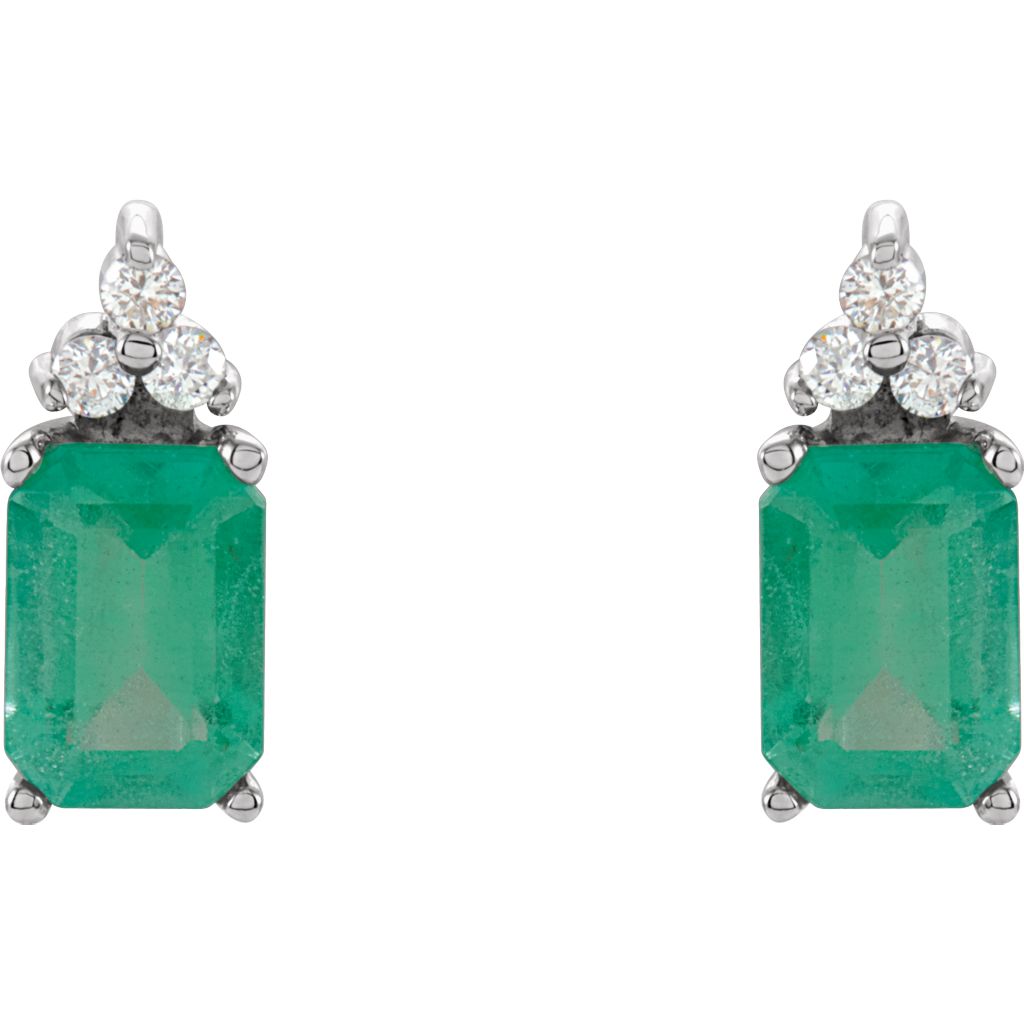 Gemstone Fashion, Earrings, Gemstone Earrings, Drops/Dangles, 14K White