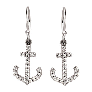 Diamond Fashion, Earrings, Diamond Earrings, Drops/Dangles, 14K White