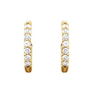 Diamond Fashion, Earrings, Diamond Earrings, Hoops, 14K Yellow