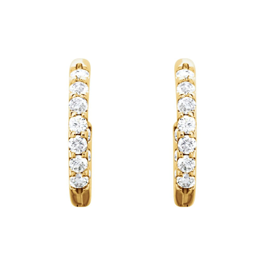 Diamond Fashion, Earrings, Diamond Earrings, Hoops, 14K Yellow