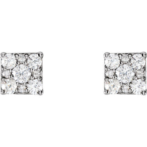 Diamond Fashion, Earrings, Diamond Earrings, Studs, 14K White